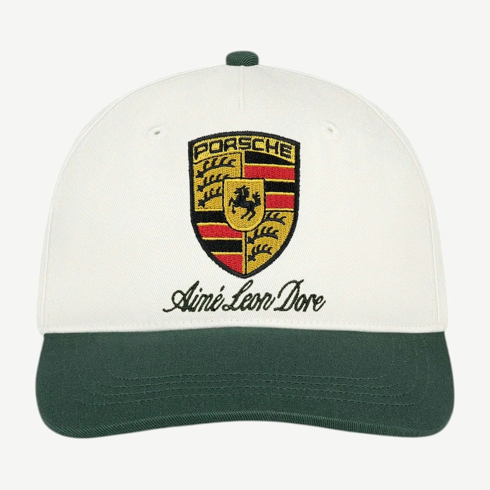 X Porsche Colorblock Logo Hat Cream