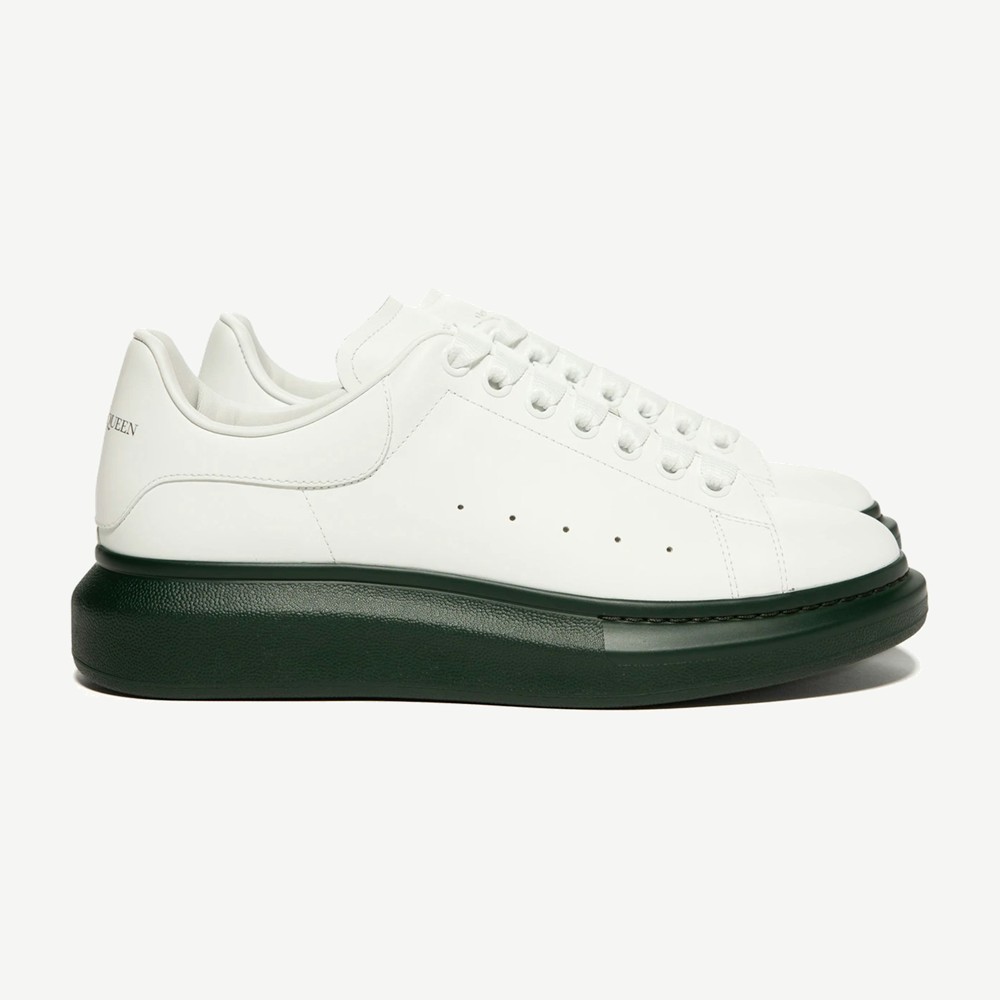 Oversized Sneaker White Green Sole