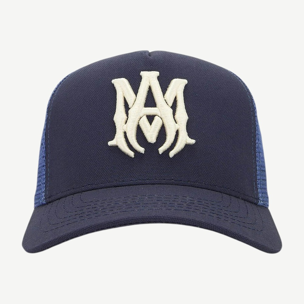 Ma Trucker Hat Navy Blue White