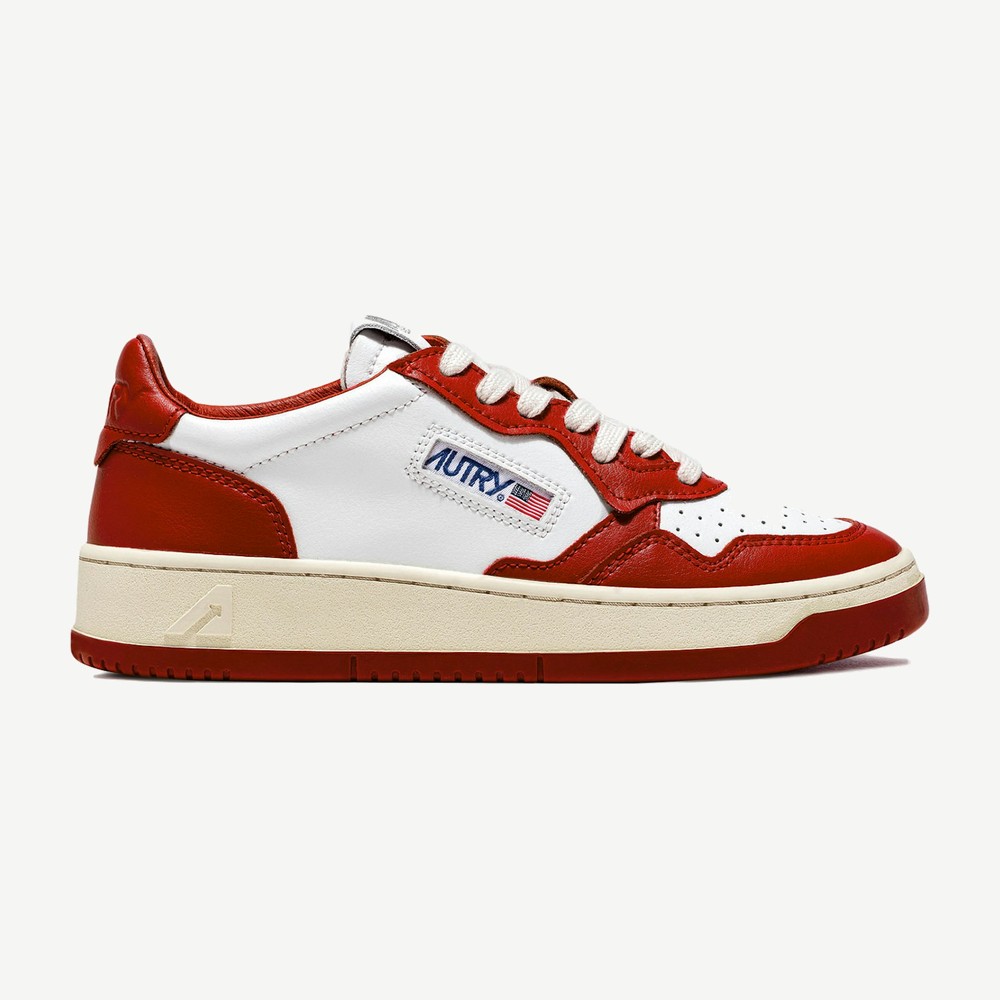 Medalist Leather Low Red White
