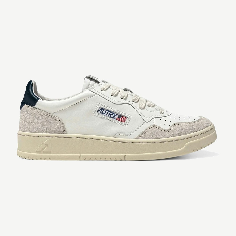 Medalist Leather Low White Blue Beige