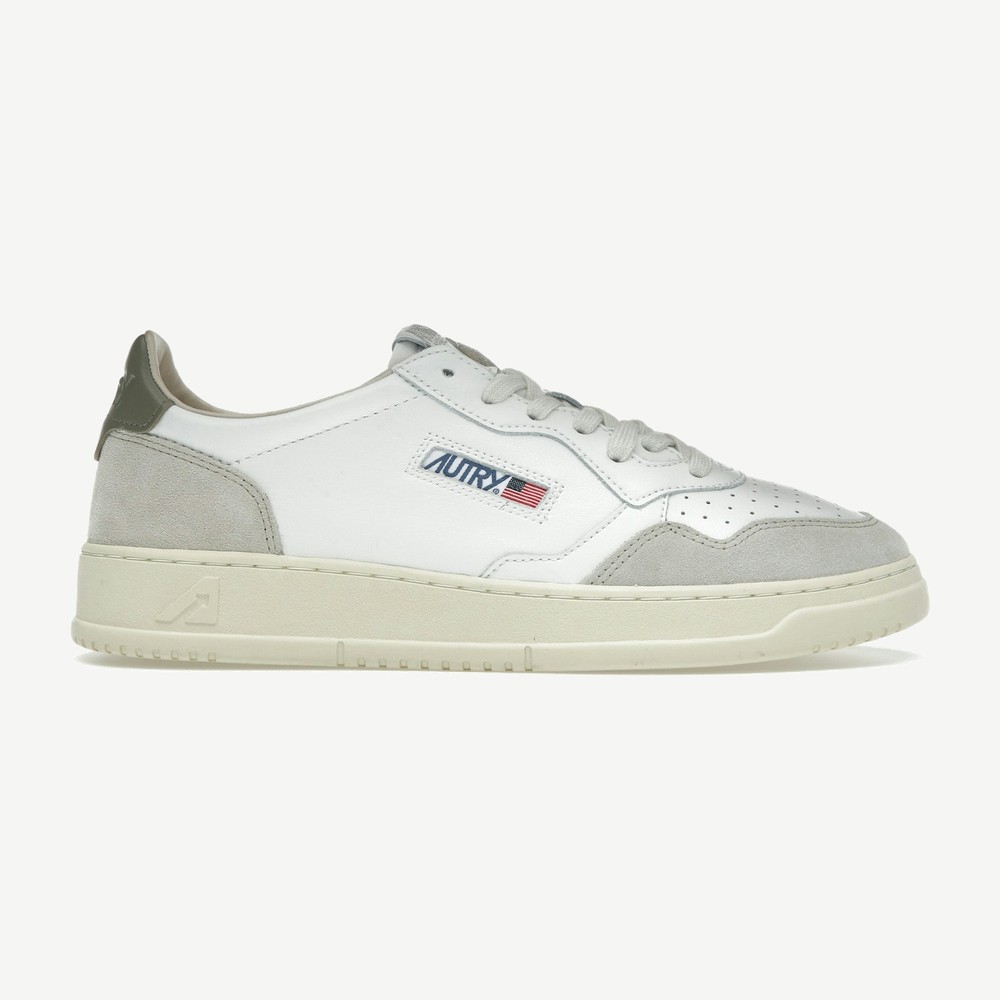 Medalist Leather Low White Covert Green Beige