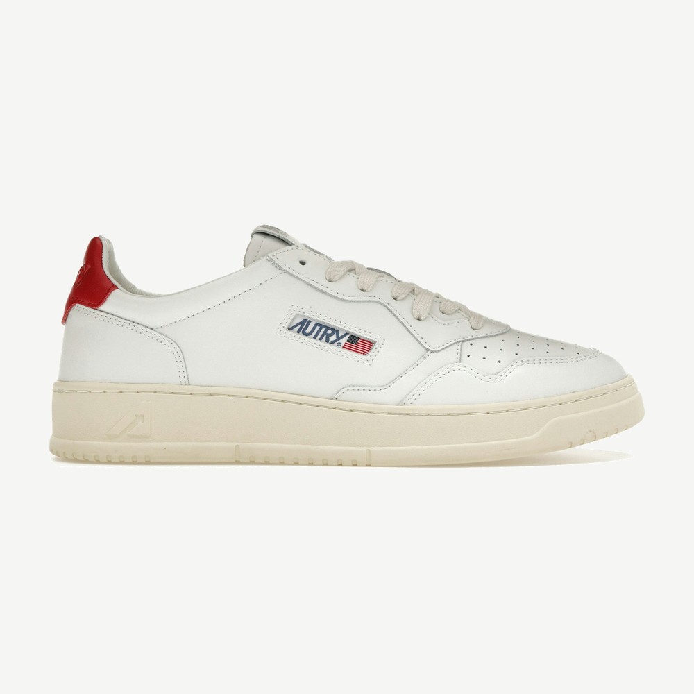 Medalist Leather Low White Red