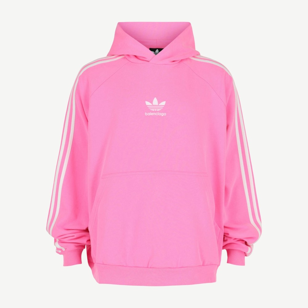 Adidas Large Fit Hoodie Neon Pink White