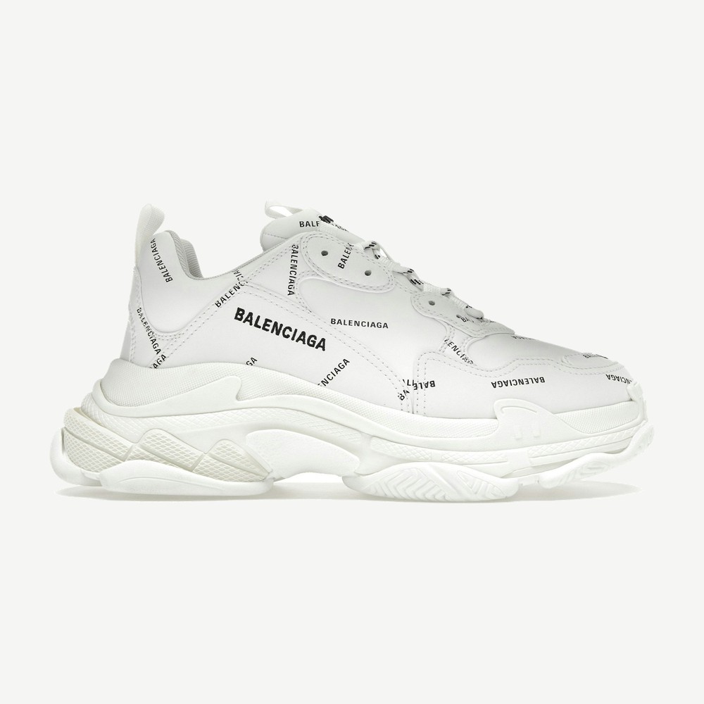 All Over Logo Triple S White Black