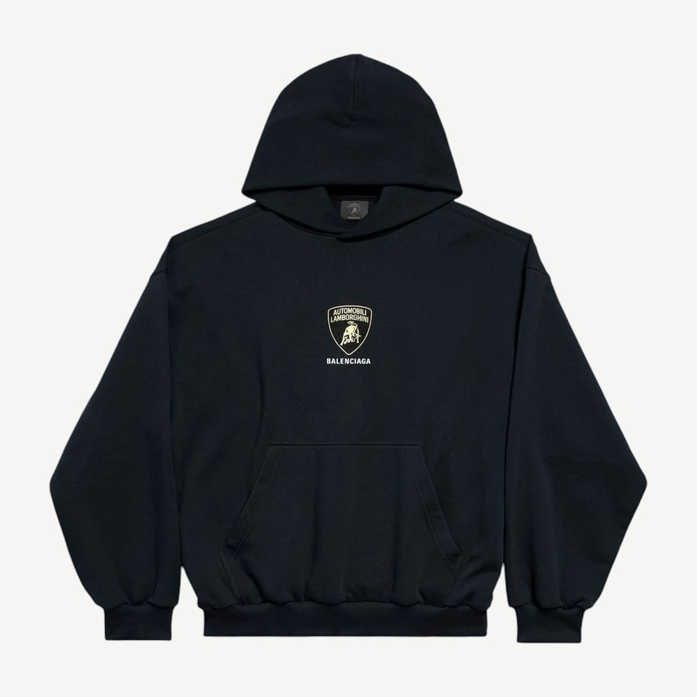 Automobil Lamborghini Medium Fit Hoodie Black Faded