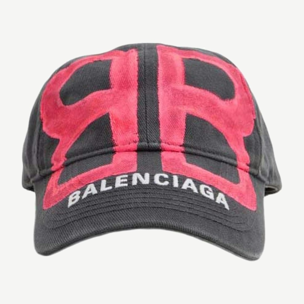 Bb Sprayed Cap Baseball Cap Grey Pink