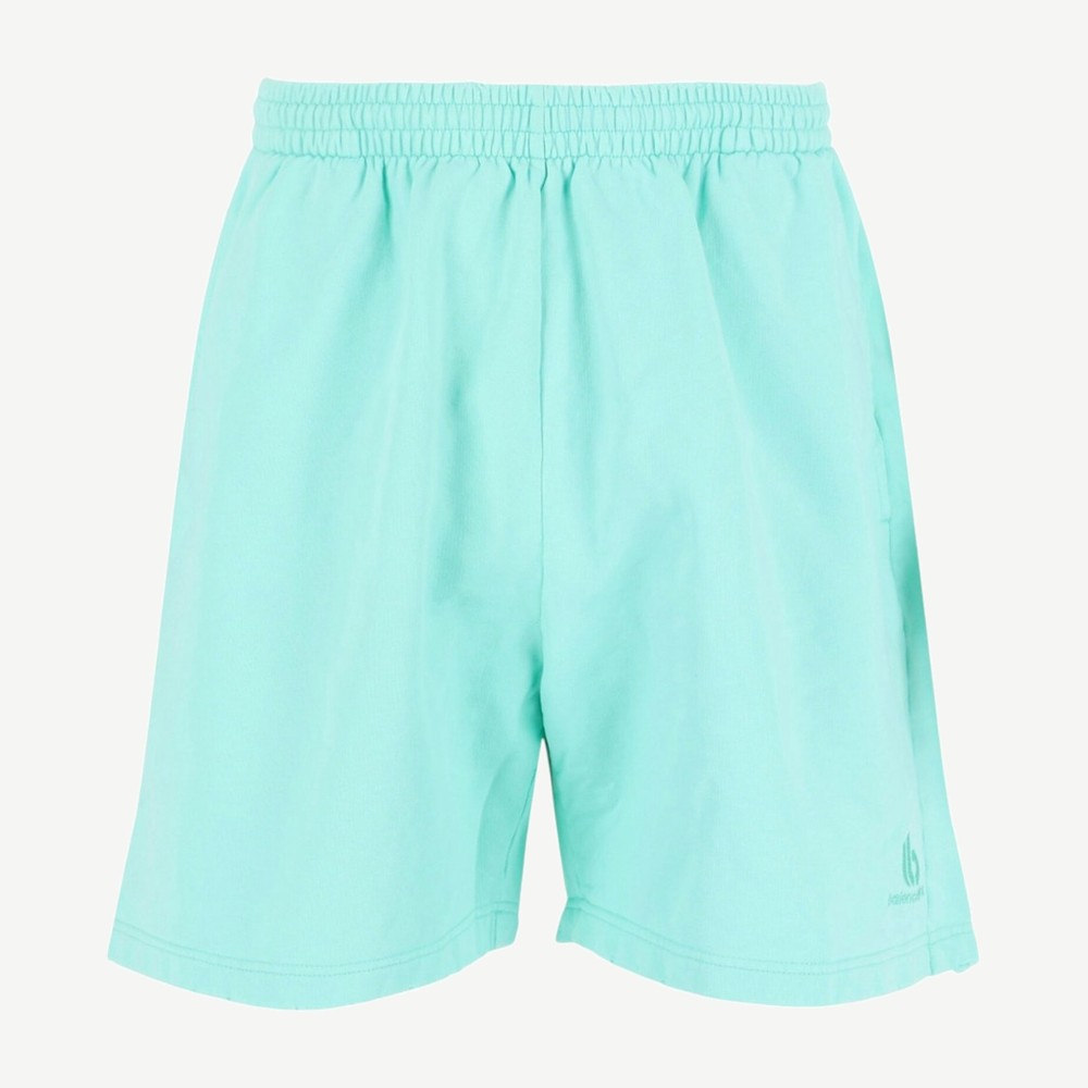 Logo Detail Embroidered Sweat Shorts Mint