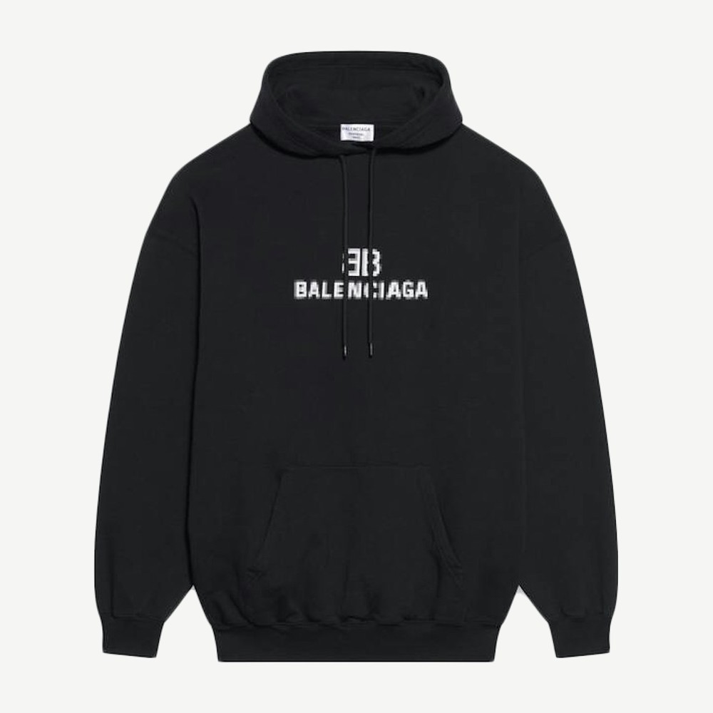 Mens Bb Pixel Medium Fit Hoodie Black