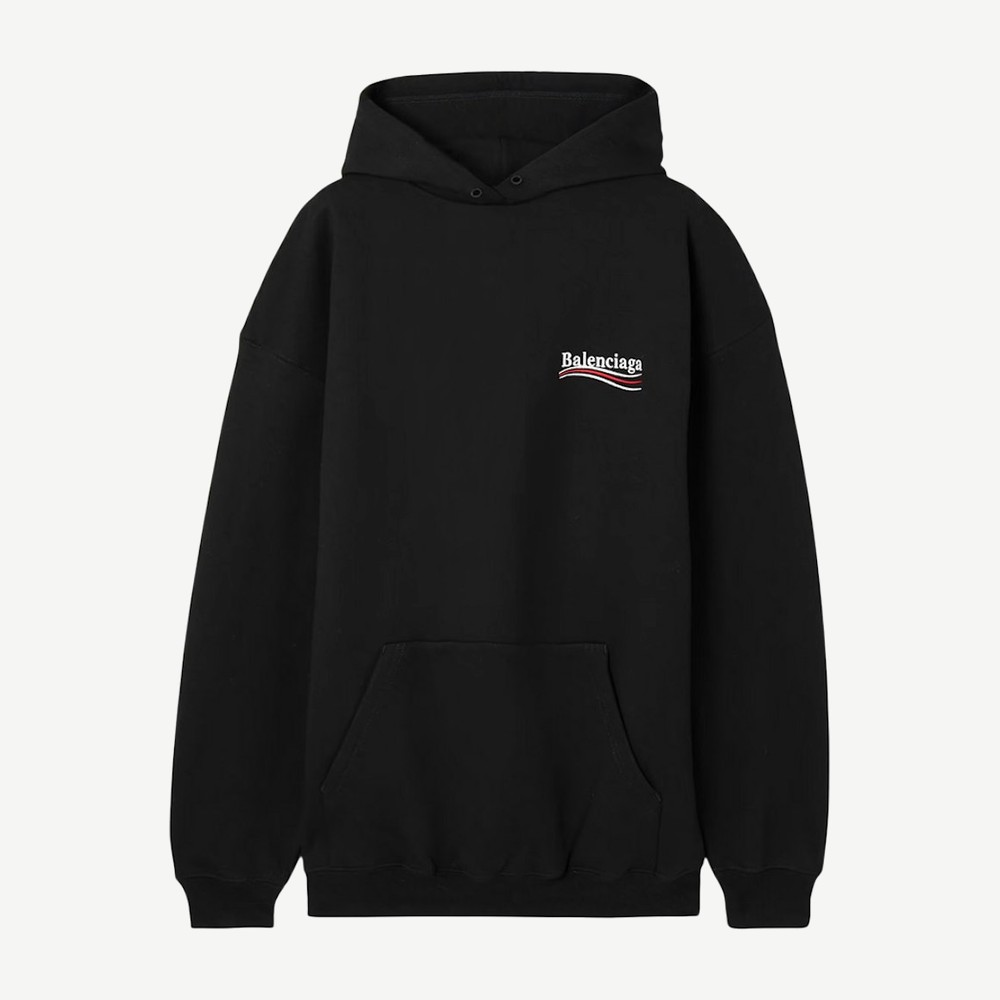 Political Campaign Large Fit Hoodie Black