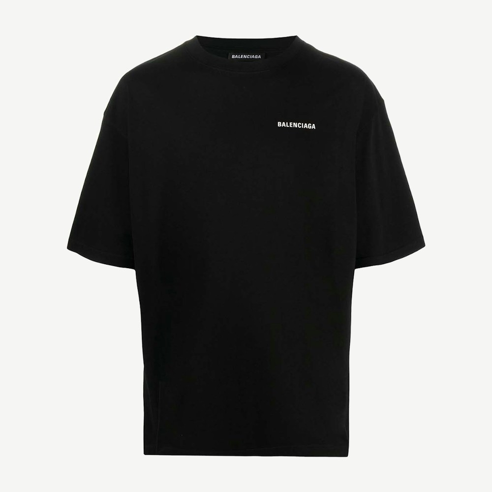 Relaxed Fit Short Sleeves T Shirt Black