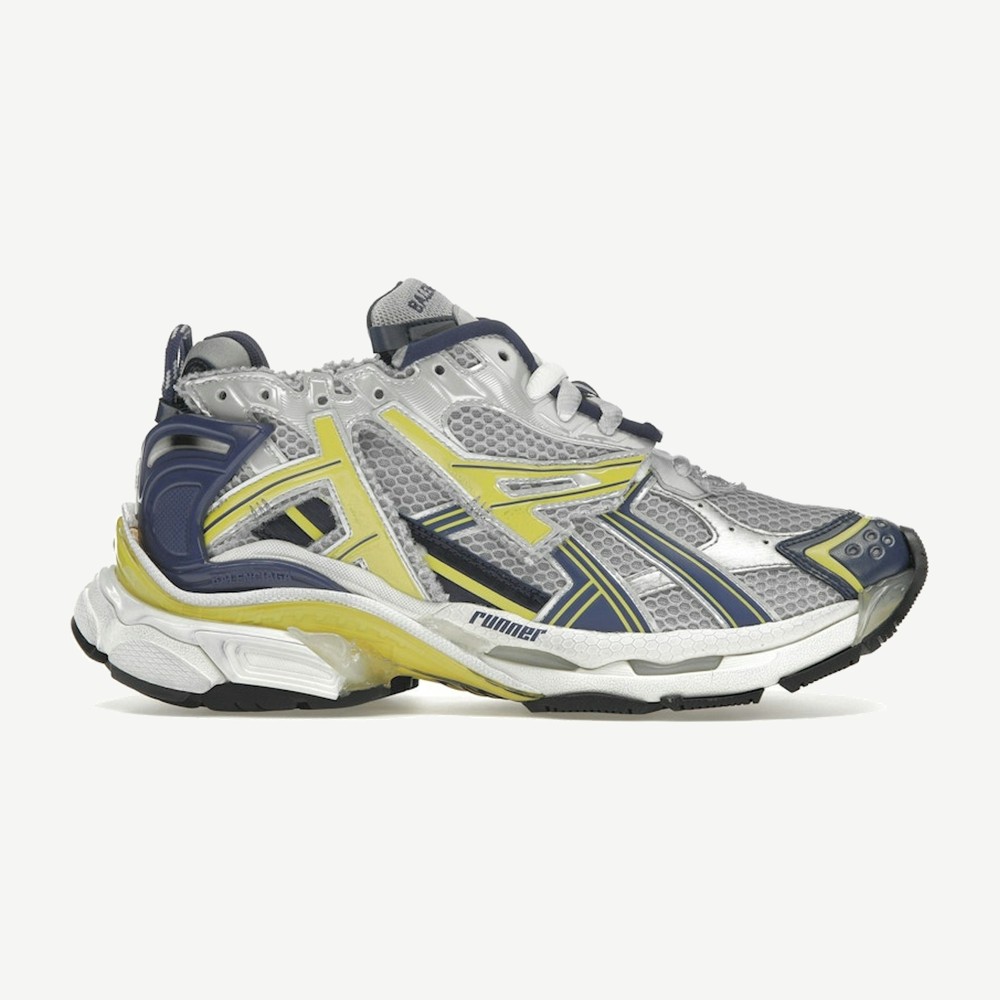 Runner White Blue Yellow Grey Black