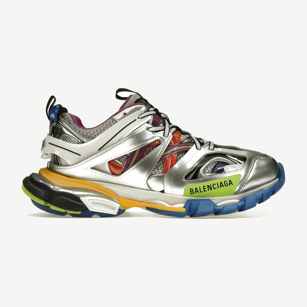 Track Leather Free White Silver Multi