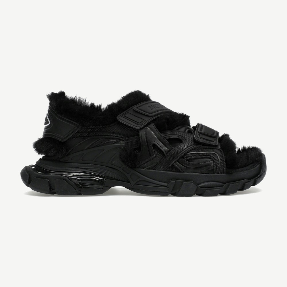 Track Sandal Fake Fur Black W