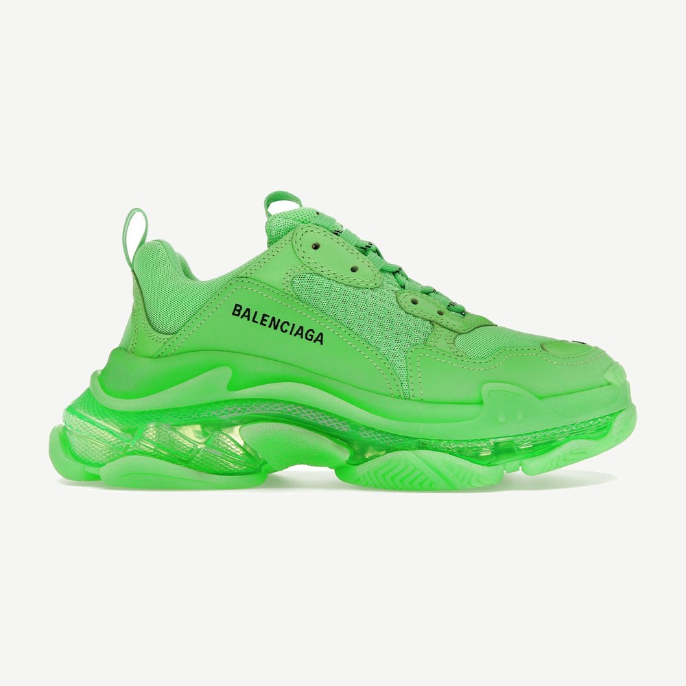Triple S Soft Neon Green Clear Sole