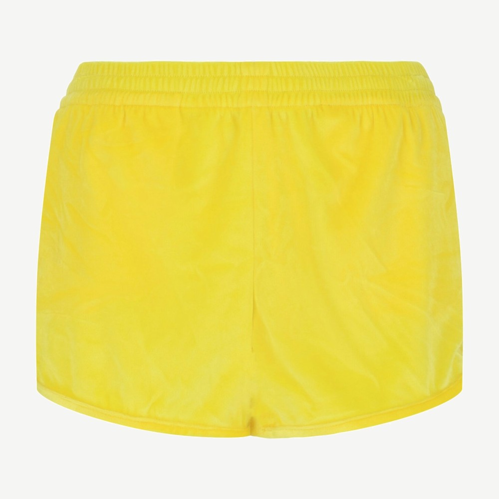 Velvet Running Shorts Yellow