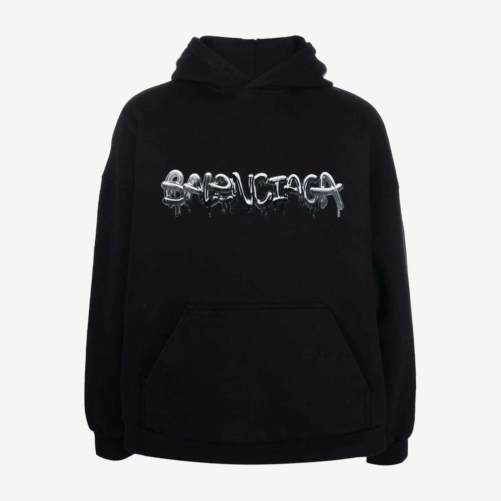 Wide Fit Slime Hoodie Black