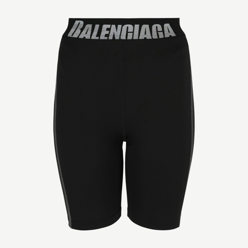 Womens Logo Cycling Shorts Black Grey