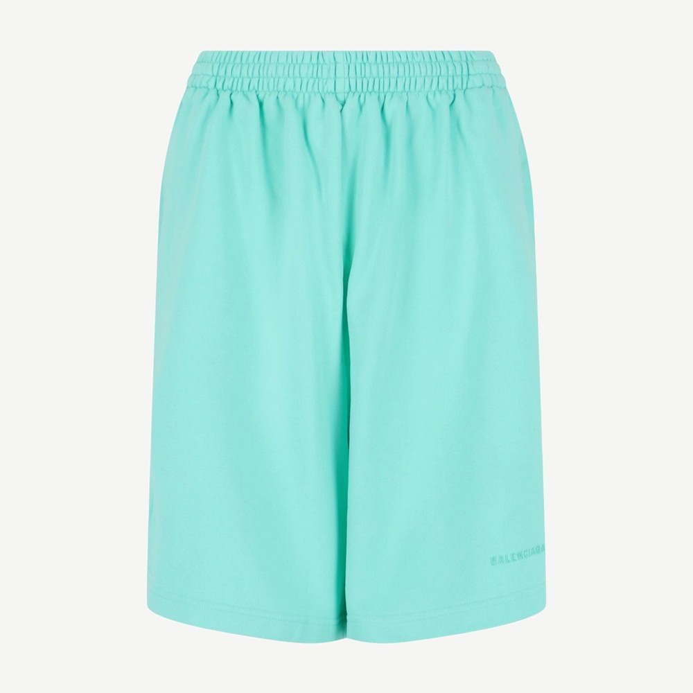 Womens Logo Embroidered Sweat Shorts Mint