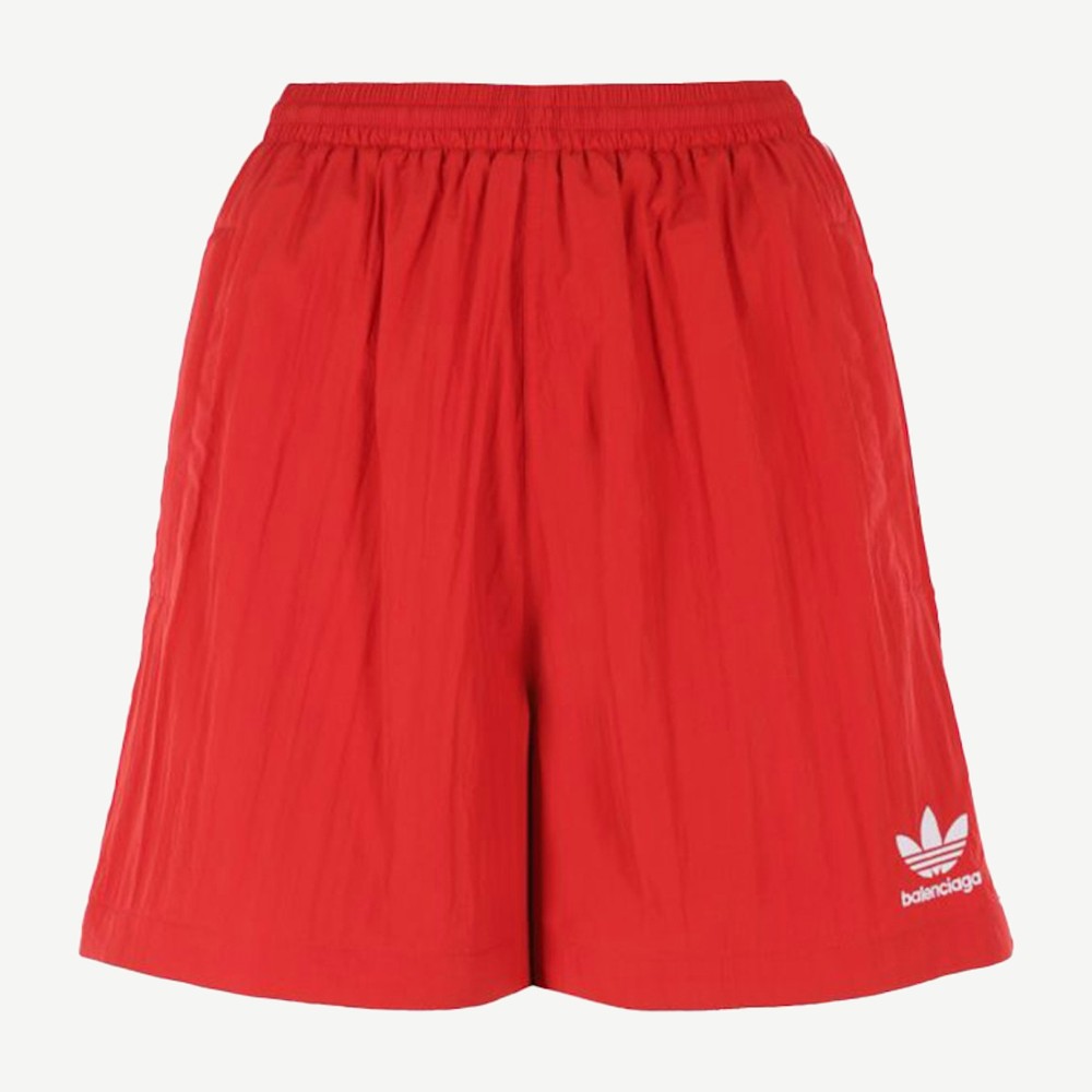 X Adidas Crepe Technical Fabric Shorts Red