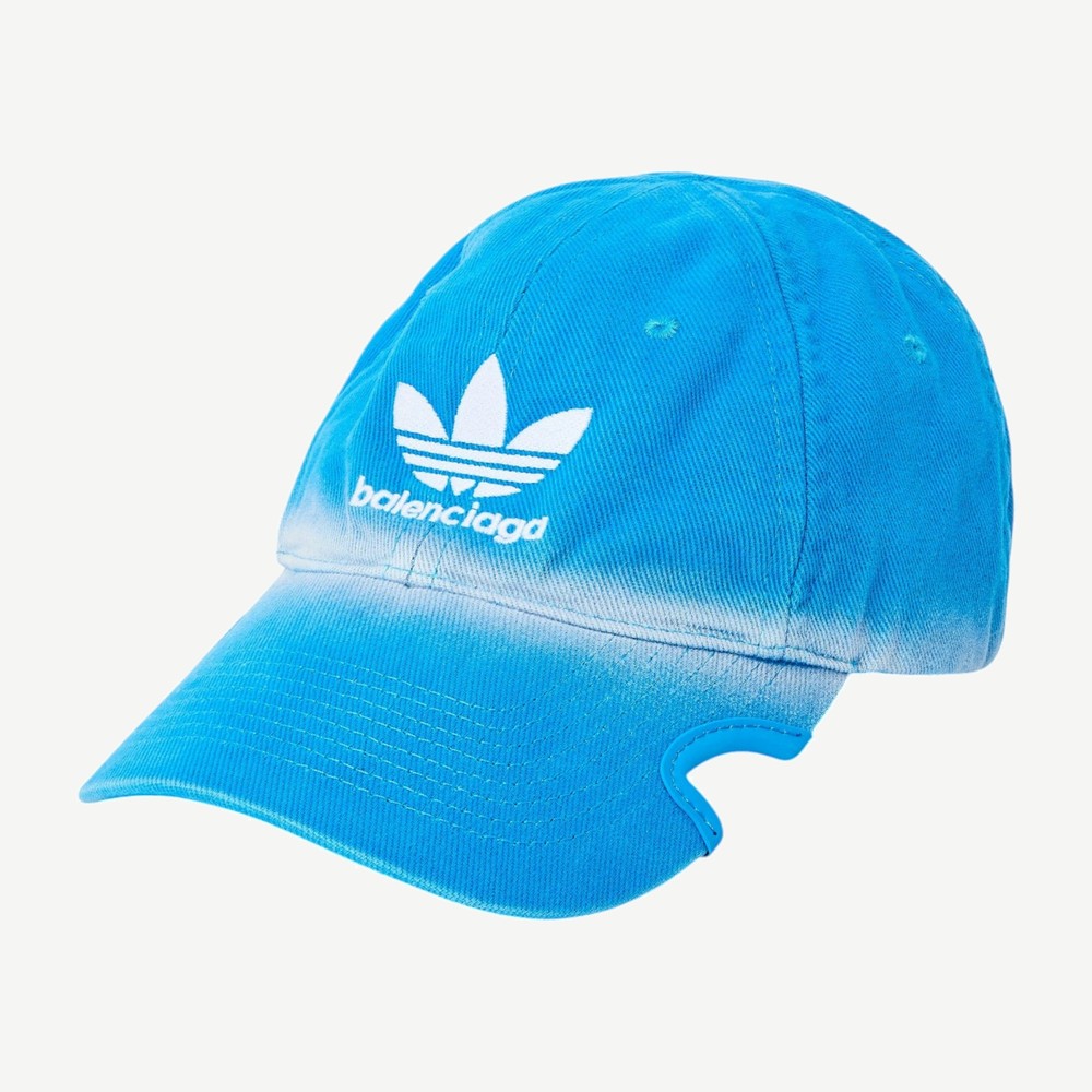 X Adidas Trefoil Balenciaga Logo Cap Blue White