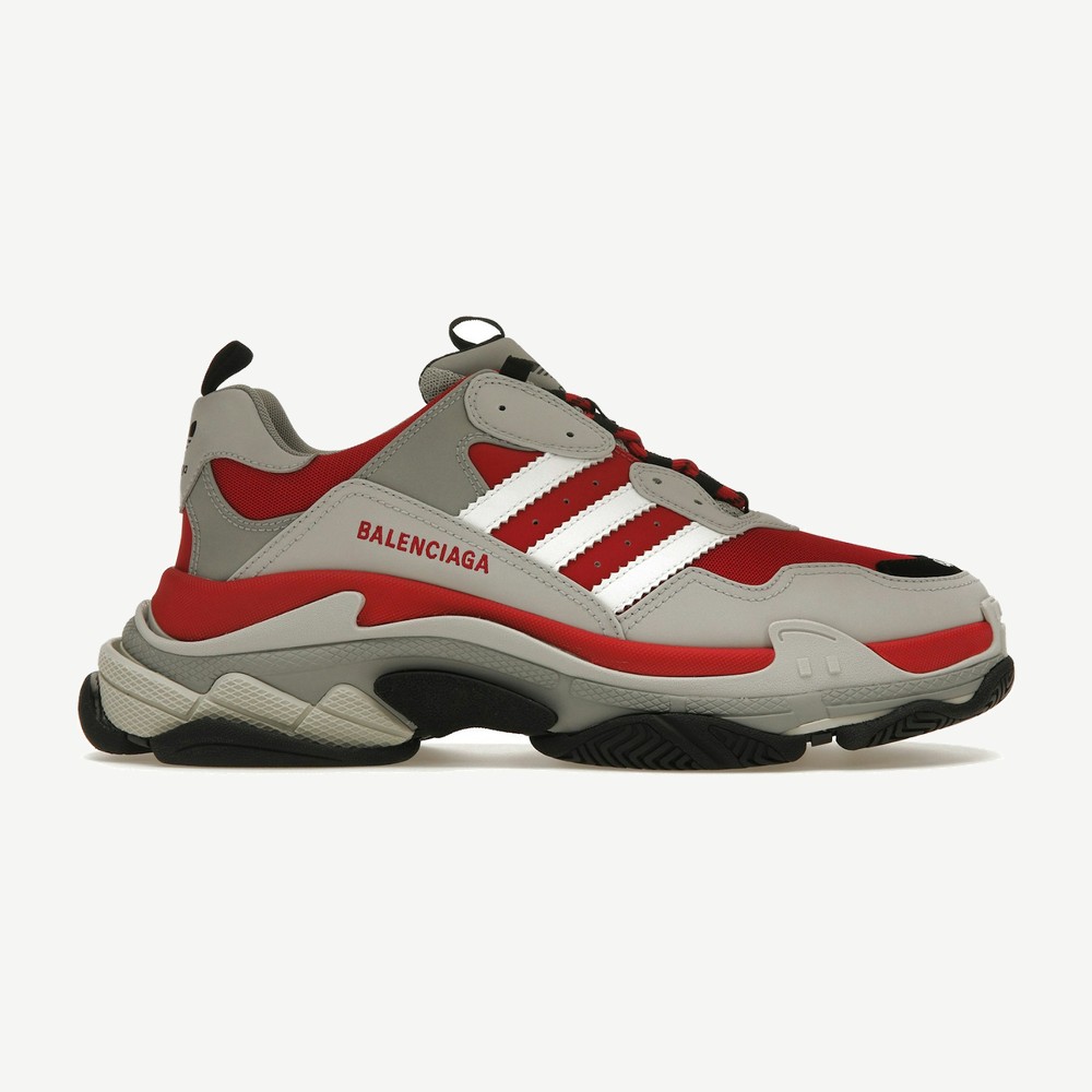 X Adidas Triple S Red Grey Black