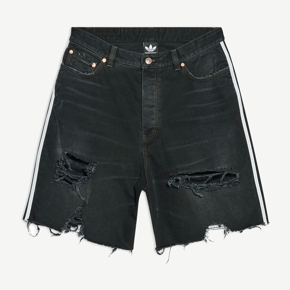 X Adidas Unisex Denim Baggy Shorts Black