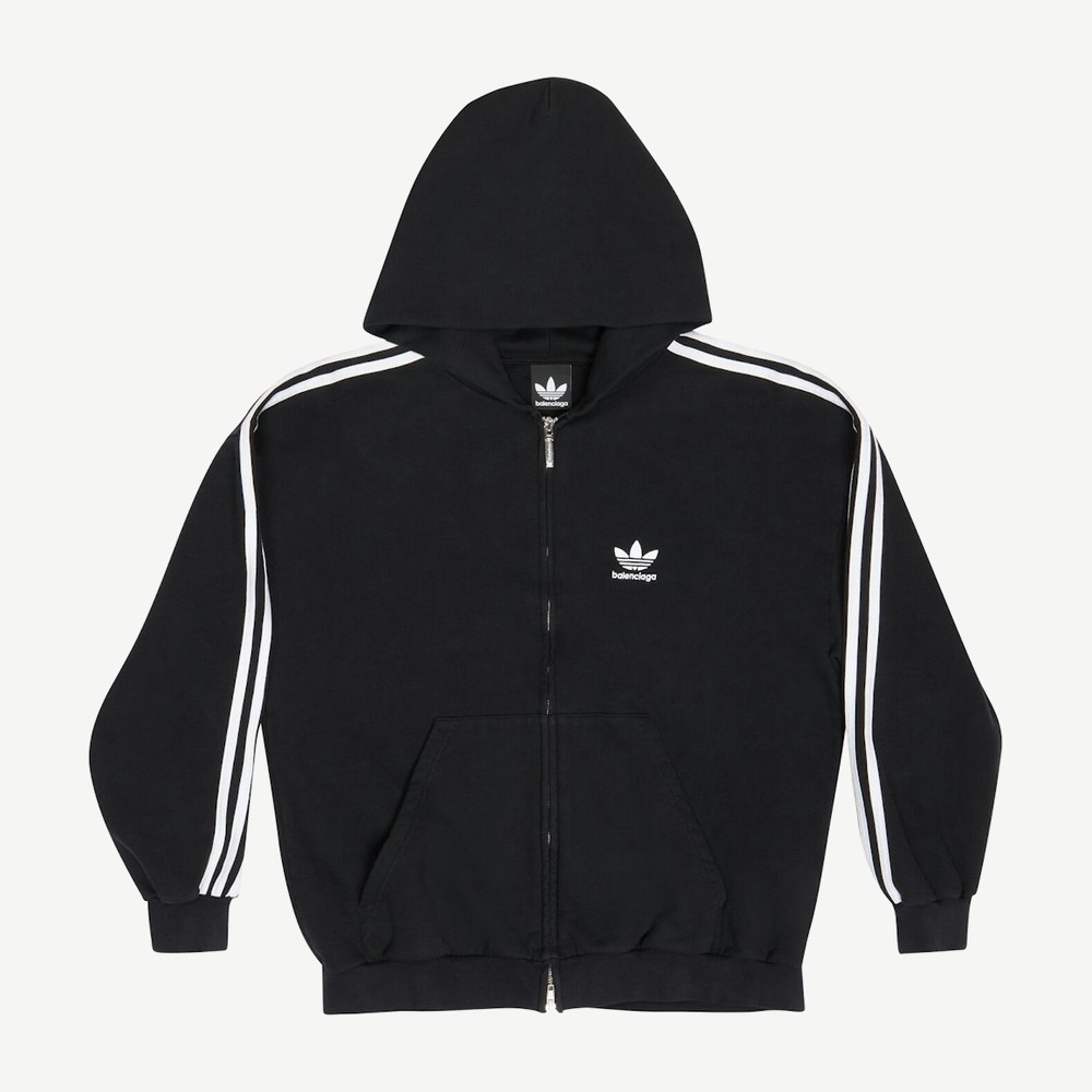 X Adidas Zip Up Hoodie Small Fit Black