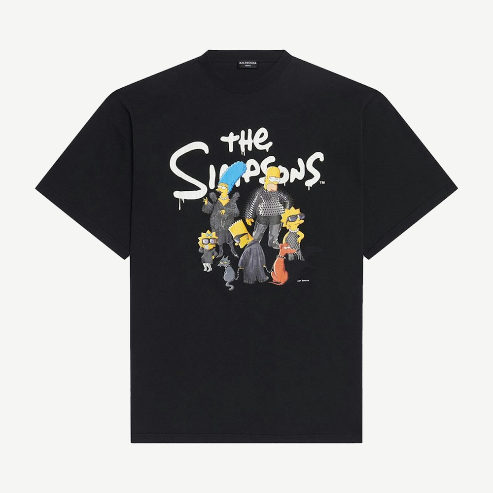 X The Simpsons Oversized T Shirt Black