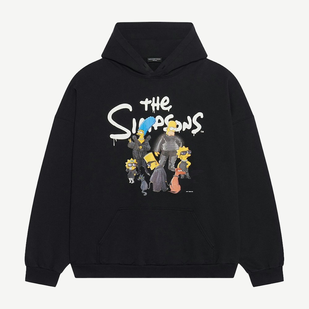 X The Simpsons Wide Fit Hoodie Black