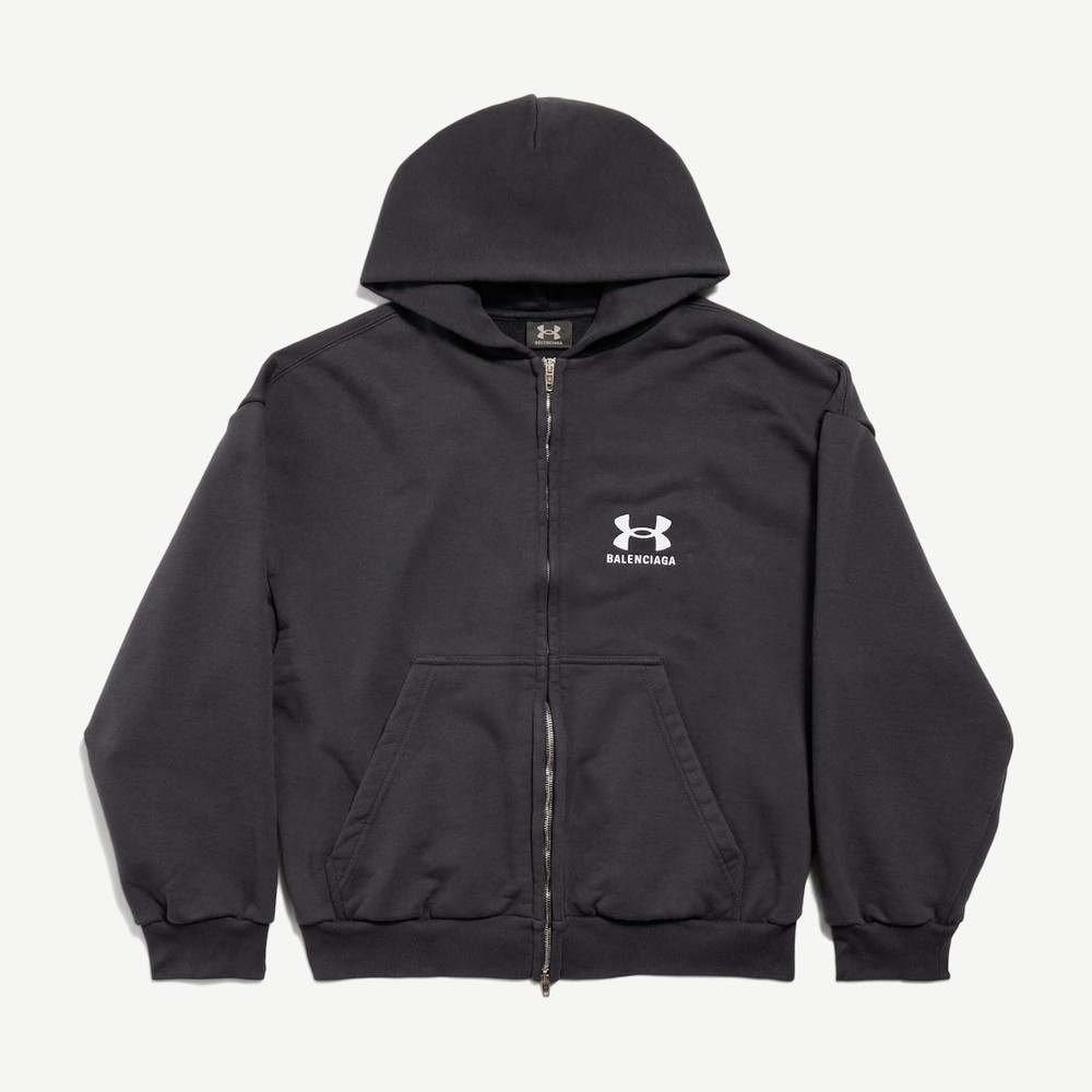 X Under Armour Zip Up Hoodie Regular Fit Black White