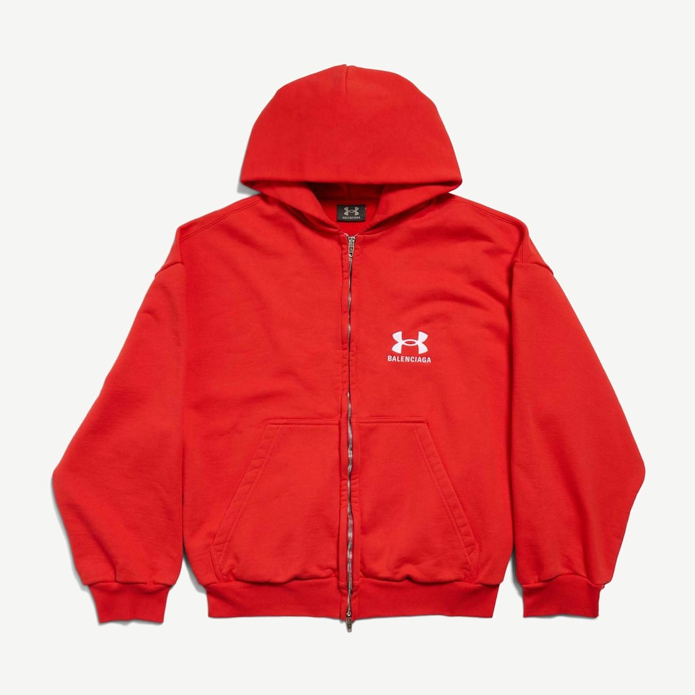 X Under Armour Zip Up Hoodie Regular Fit Red White