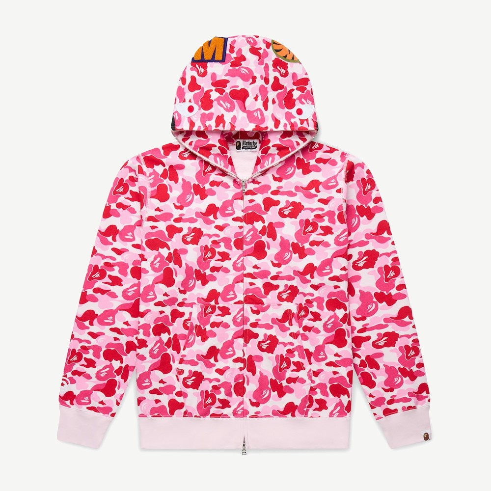 Abc Camo Shark Full Zip Hoodie Ss23 Pink