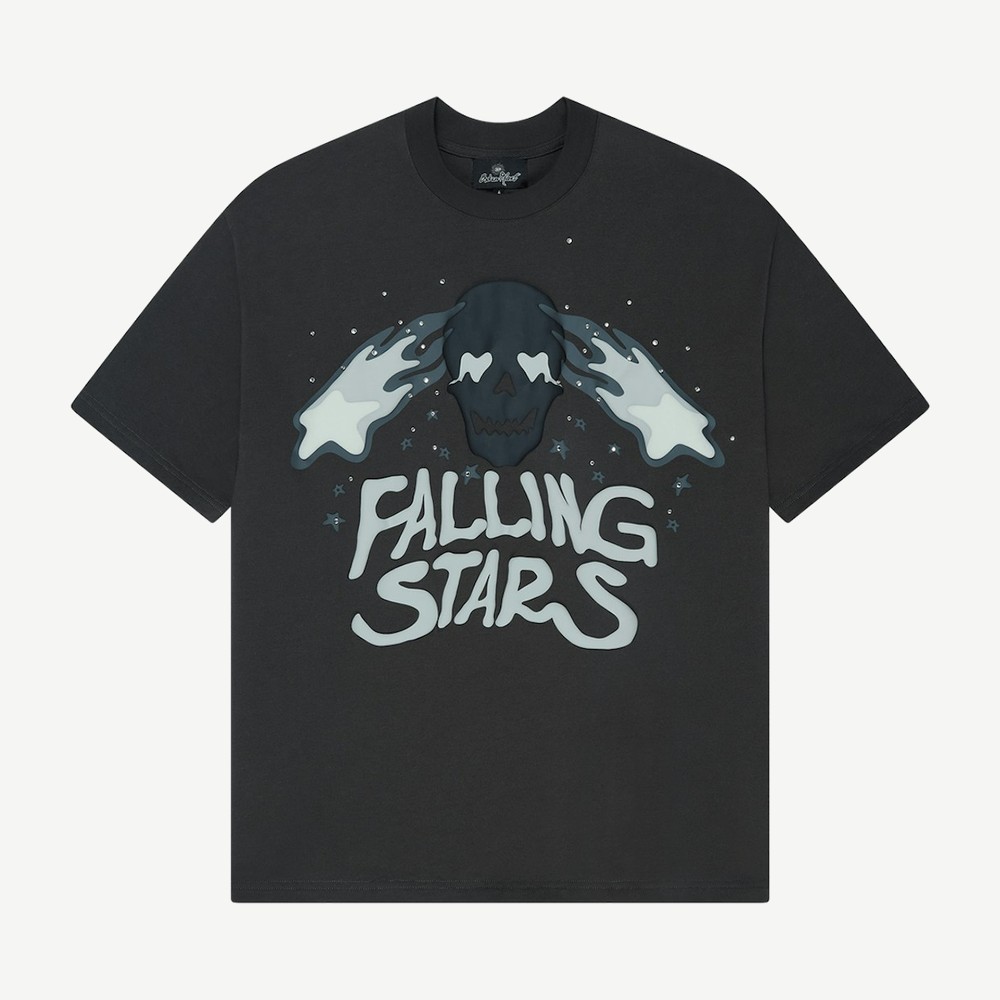 Falling Stars T Shirt Soot Black