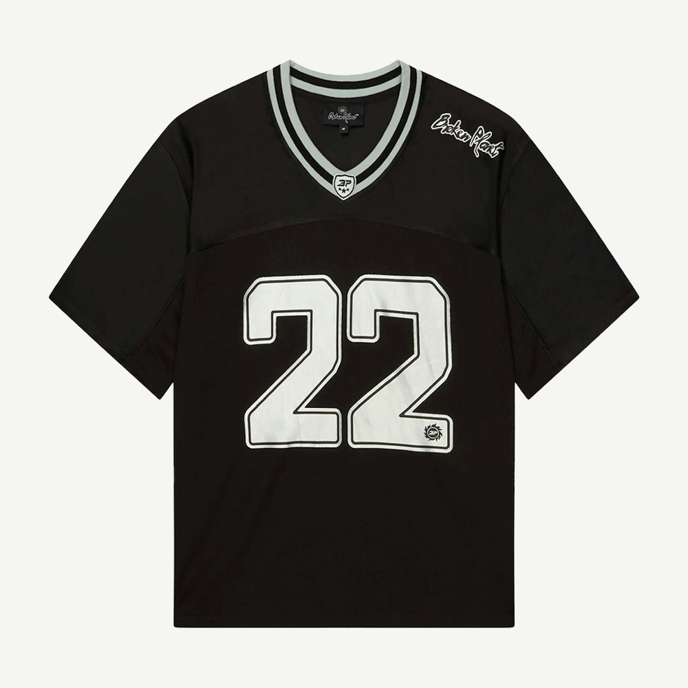 Football Jersey Fw24 Black Silver