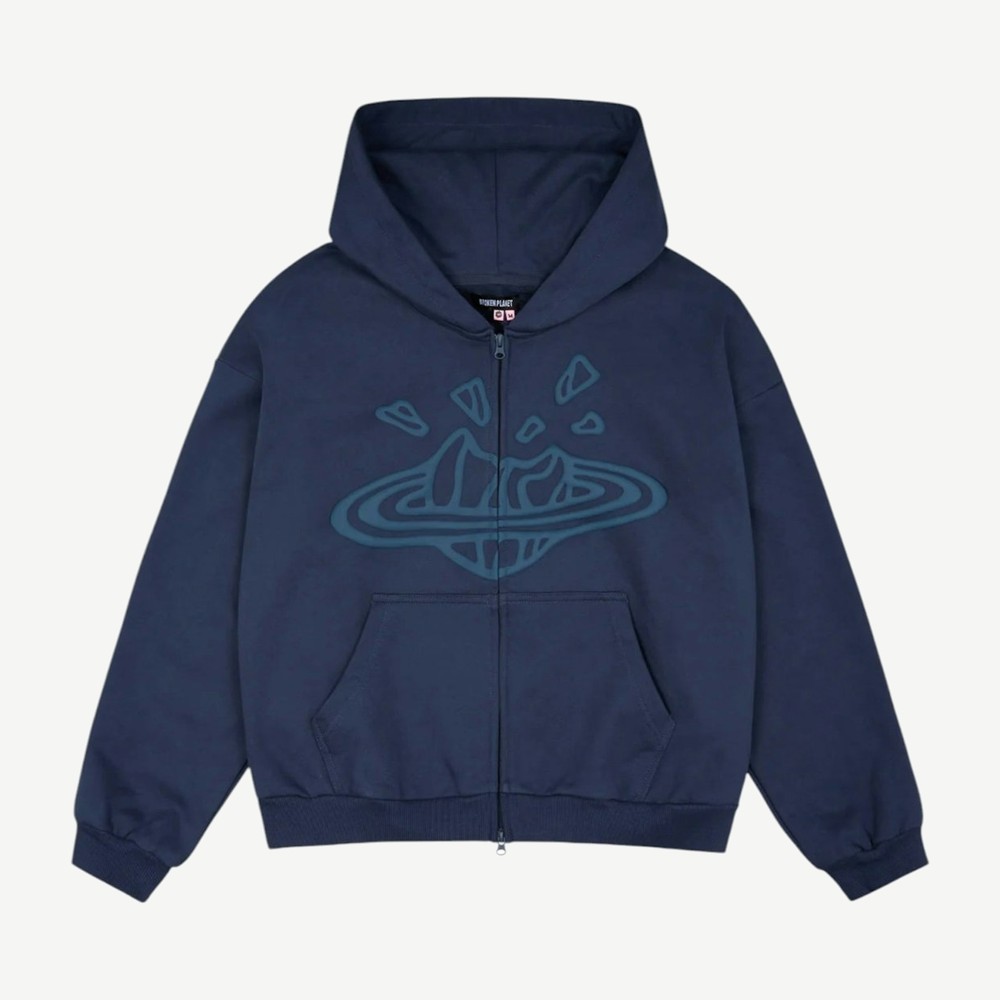 Zip Up Hoodie Deep Navy