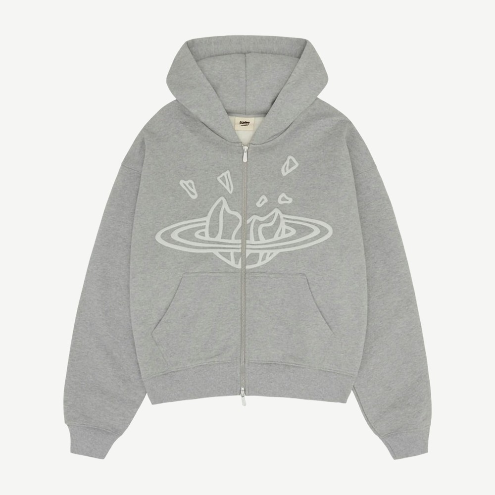 Zip Up Hoodie Heather Grey