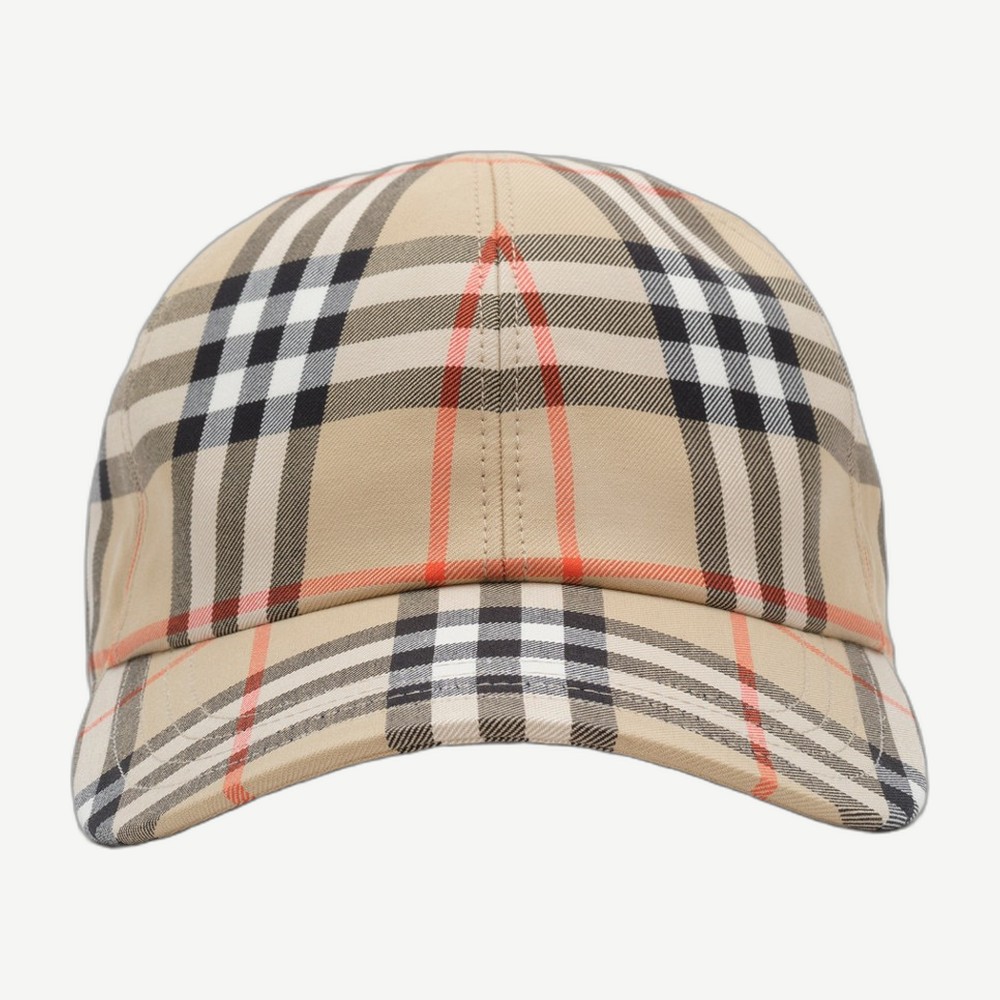Check Cotton Baseball Cap Archive Beige