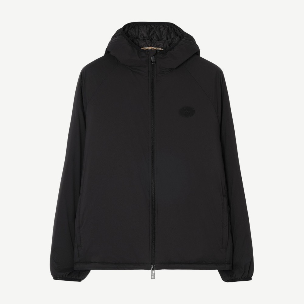 Dunwich Packable Hooded Nylon Jacket Black