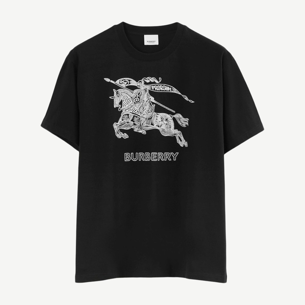 Embroidered Ekd Cotton Prorsum T Shirt Black