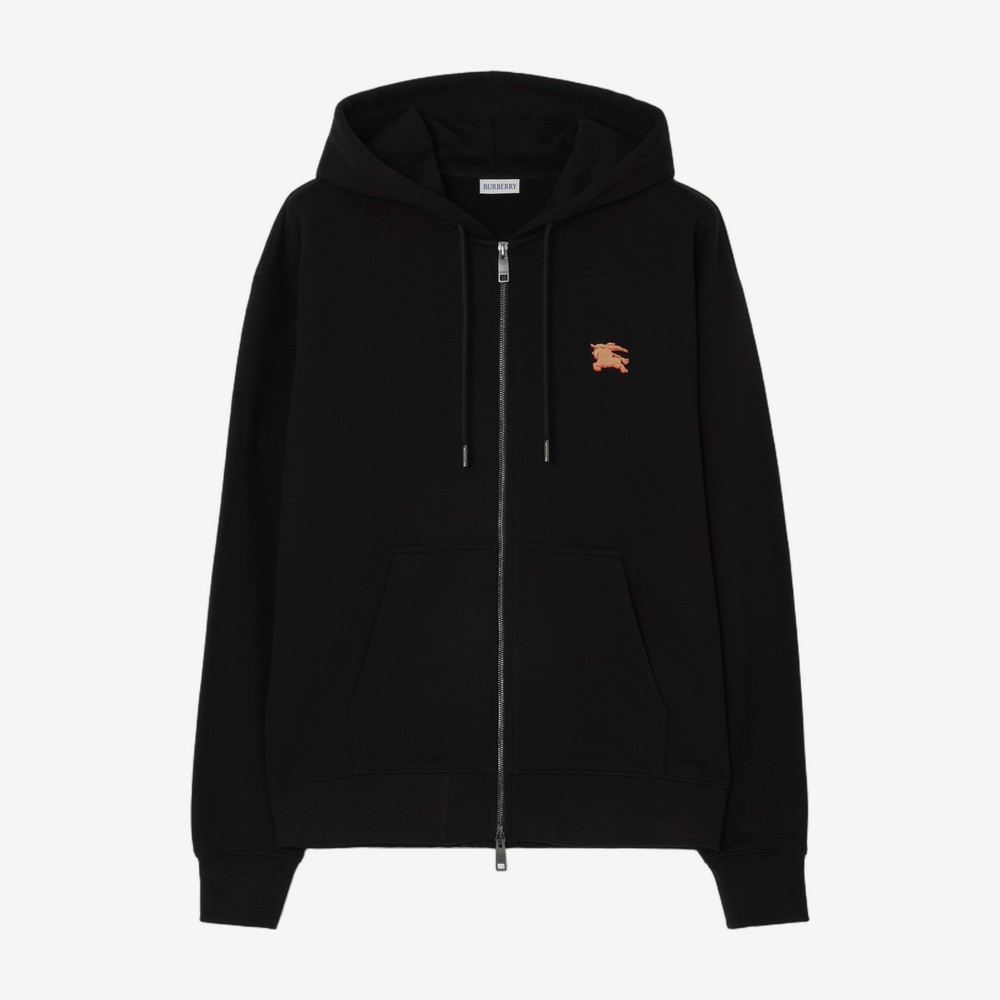 Knight Check Zip Hoodie Black