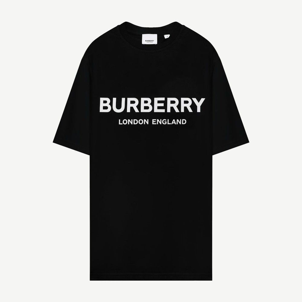 Logo Print T Shirt Black