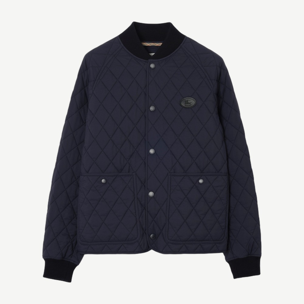 Quilted Nylon Jacket Navy