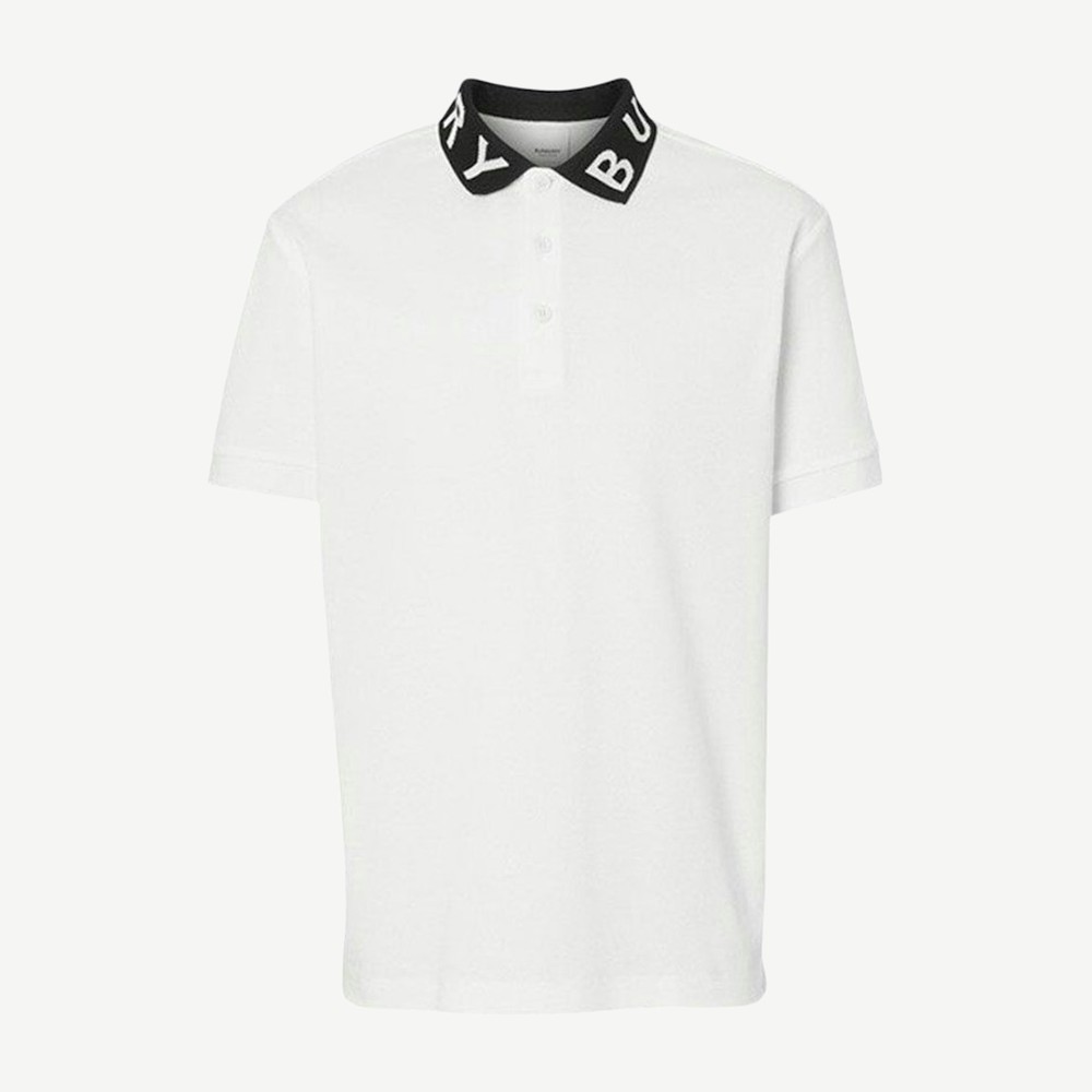 Ryland Collar Logo Polo White Black