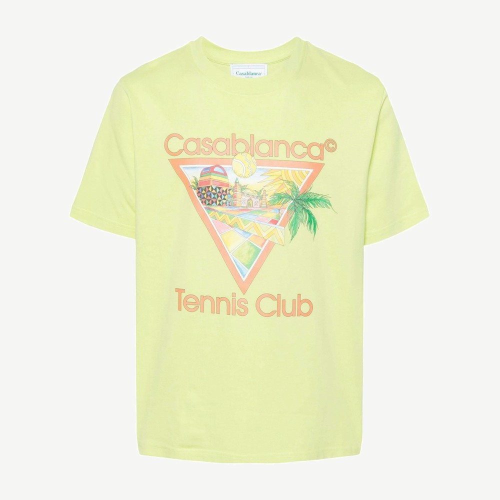 Afro Cubism Tennis Club T Shirt Green Multicolor