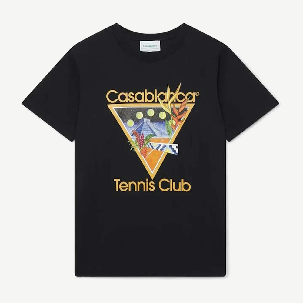 Tennis Club Icon Cotton T Shirt Black