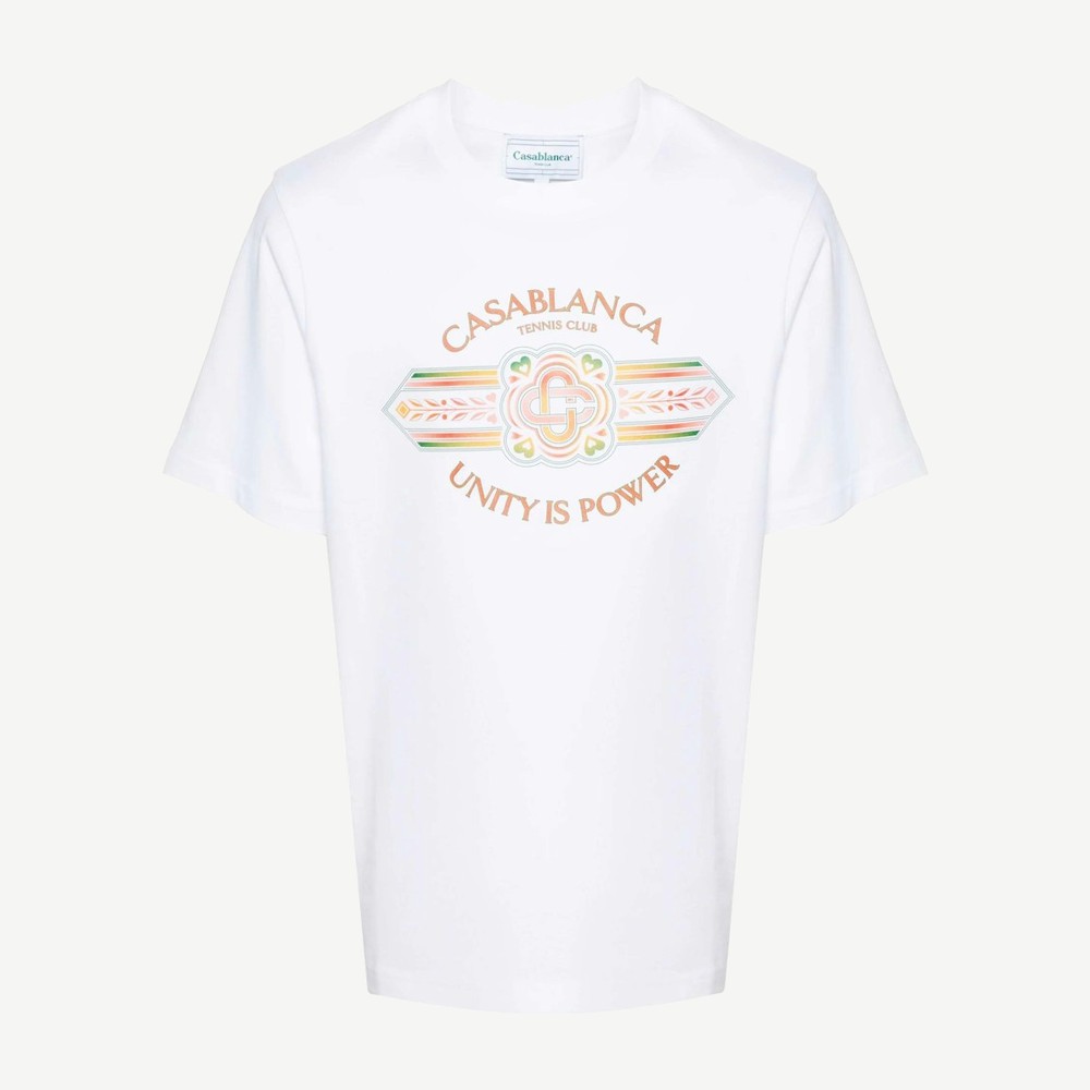 Unity Is Power T Shirt White Multicolor