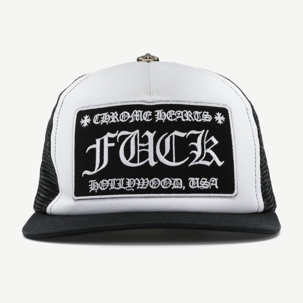 Fuck Hollywood Trucker Hat Black White