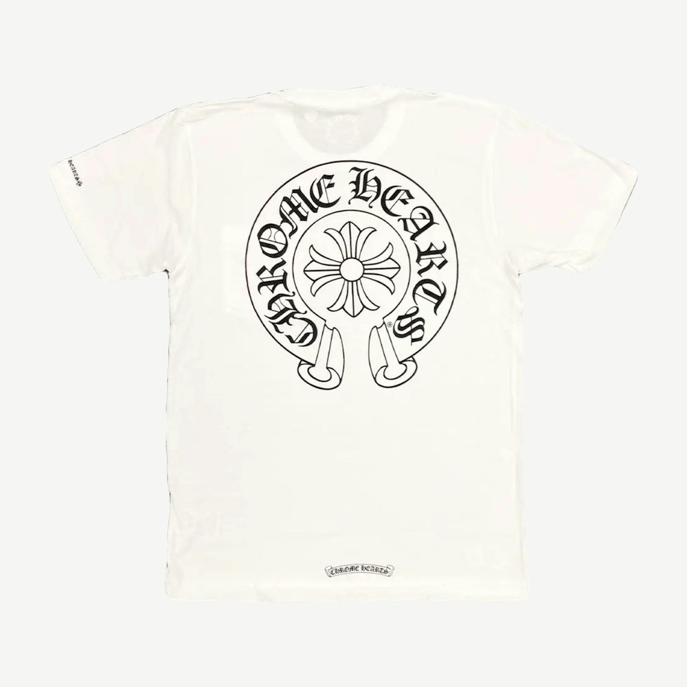 Horse Shoe Logo Pocket T Shirt White