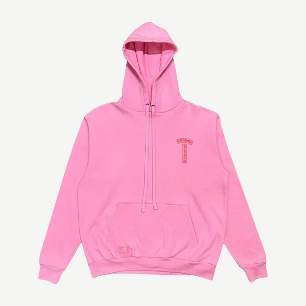 Red Logo Hoodie Pink